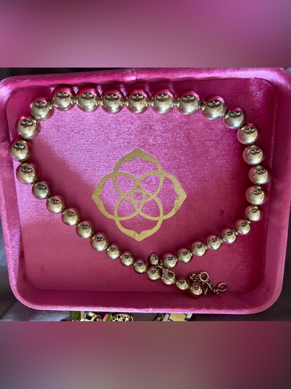 J. Crew Gold Bead Necklace